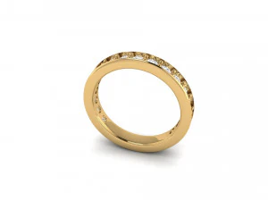 simple cute diamond band ring 3D Print Model