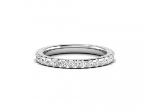 french setting diamond ring Modello di stampa 3D