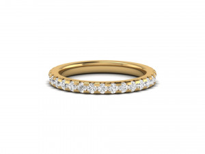 french setting diamond ring Modello di stampa 3D