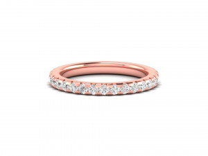 french setting diamond ring Modello di stampa 3D