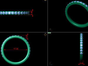 french setting diamond ring Modello di stampa 3D