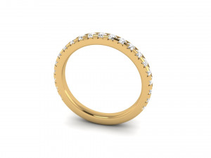 french setting diamond ring Modello di stampa 3D