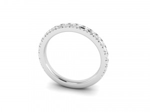 french setting diamond ring Modello di stampa 3D