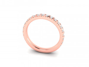 french setting diamond ring Modello di stampa 3D