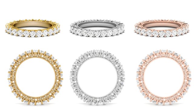 diamond filigree wedding ring 3D Print Model .c4d .max .obj .3ds .fbx .stl .blend 