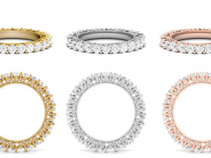 diamond filigree wedding ring 3D प्रिंट मॉडल