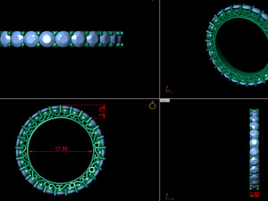 diamond filigree wedding ring 3D Print Model