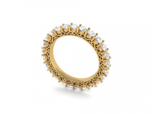 diamond filigree wedding ring 3D Print Model