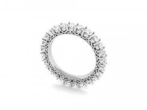 diamond filigree wedding ring 3D Print Model