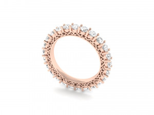 diamond filigree wedding ring 3D Print Model