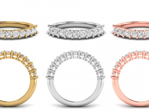 Diamond bands with different types of diamond setting 11 models 3D Принт Модель