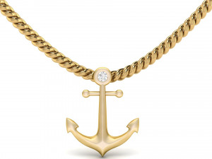 diamond anchor pendant 3D 打印模型