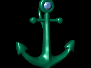 diamond anchor pendant 3D 打印模型