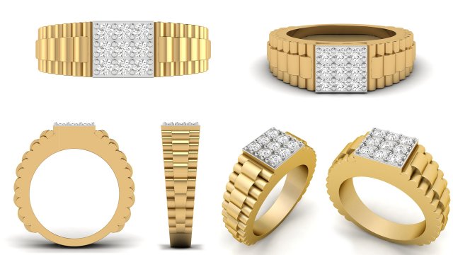 gents ring 011 3D 打印模型 .c4d .max .obj .3ds .fbx .stl .blend 