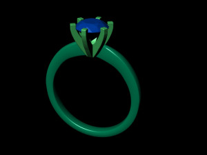 basic diamond ring 01 3D Print Model