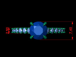 basic diamond ring 02 3D Print Model