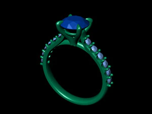 basic diamond ring 02 3D Print Model