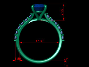 basic diamond ring 02 Modelo de Impressão 3D