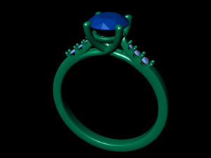 basic diamond ring 03 Model Cetak 3D