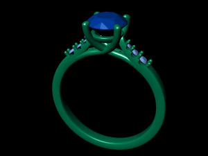 basic diamond ring 03 3D Print Model