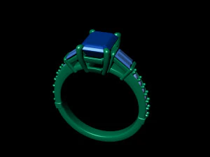 basic diamond ring 08 3D Print Model
