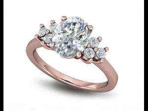 anel de diamante b&aacute;sico 09 Modelo de Impressão 3D