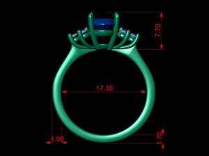 basic diamond ring 09 3D प्रिंट मॉडल
