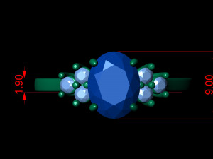 basic diamond ring 09 3D प्रिंट मॉडल