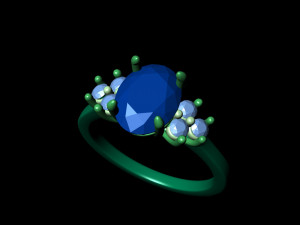 basic diamond ring 09 3D प्रिंट मॉडल