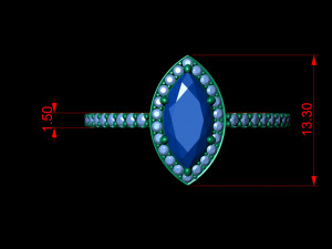 basic diamond ring 10 Modelo de Impressão 3D