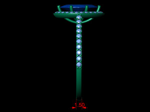 basic diamond ring 10 Modelo de Impressão 3D