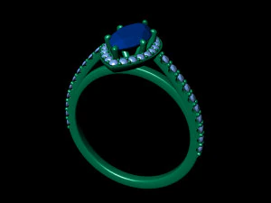 basic diamond ring 10 3D Print Model