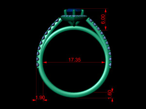 basic diamond ring 10 Modelo de Impressão 3D