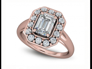 basic diamond ring 04 3D Print Model