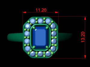 basic diamond ring 04 3D Print Model