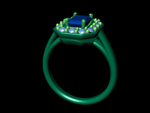 basic diamond ring 04 3D Принт Модель