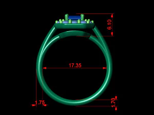 basic diamond ring 04 3D Print Model