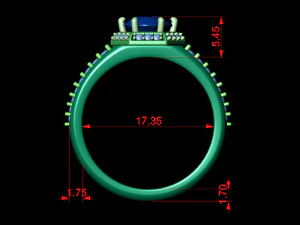 basic diamond ring 05 3D Print Model