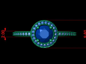 basic diamond ring 06 3D Print Model
