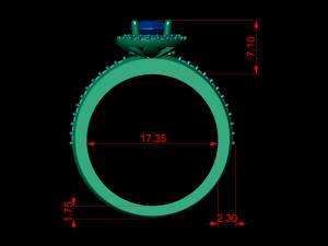 basic diamond ring 06 3D Принт Модель