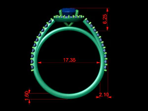 基本款钻戒07 3D 打印模型