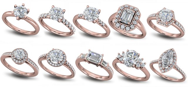 Simple ring design collection Model Cetak 3D .c4d .max .obj .3ds .fbx .stl .blend