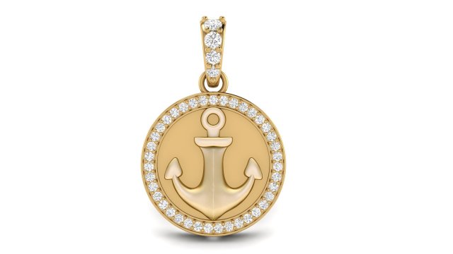 Diamond anchor sale pendant