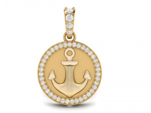 diamond anchor pendant 3D प्रिंट मॉडल