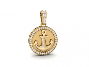 diamond anchor pendant 3D-Druckmodell