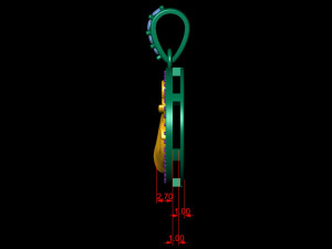 diamond anchor pendant 3D-Druckmodell