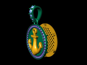diamond anchor pendant 3D-Druckmodell