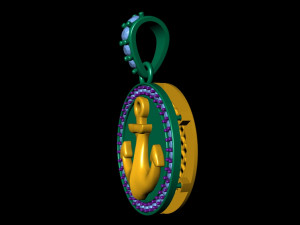 diamond anchor pendant 3D-Druckmodell