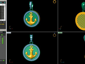 diamond anchor pendant 3D-Druckmodell