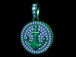 diamond anchor pendant 02 Modelo de Impressão 3D
